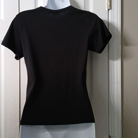 Jack Daniels black short sleeve fitted logo t shirt Sz M EUC - Picture 5 of 6